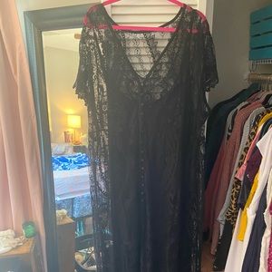 Black Lace Maxi Dress